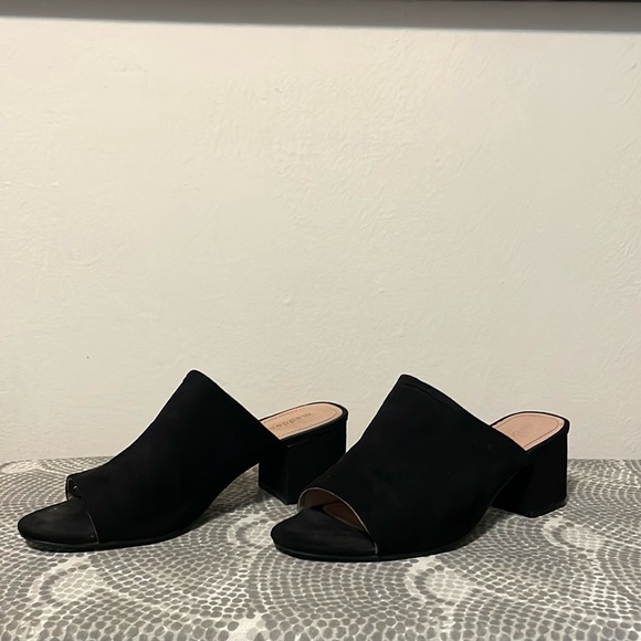 Madden Girl Shoes - Madden Girl suede slides. Black, size 9.